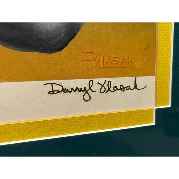 Satchel Paige Negro League HOF # 950 Art Print Framed Signed by Darryl Vlasak - Picture 3 of 11